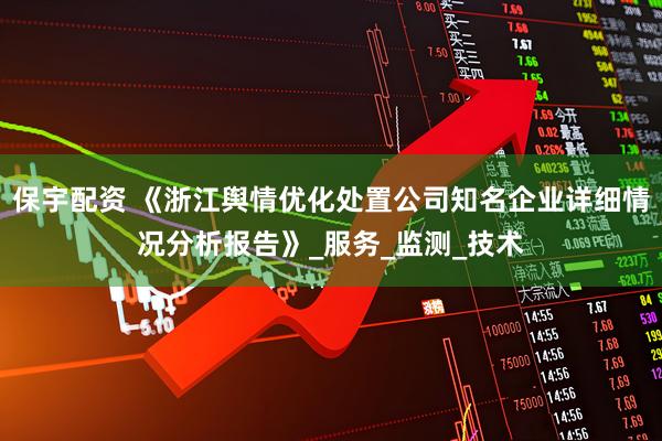 保宇配资 《浙江舆情优化处置公司知名企业详细情况分析报告》_服务_监测_技术